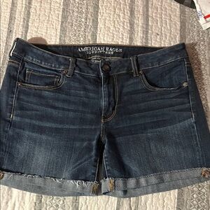 American Eagle Outfitters Blue Jean Shorts with Rolled Hems